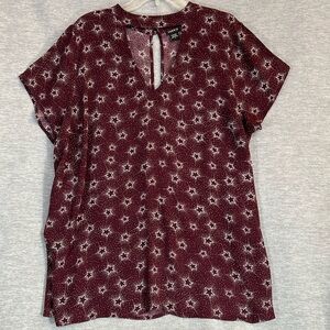 TORRID Soft Comfy Oversized Relaxed Fit V Neck Front Key Hole Back